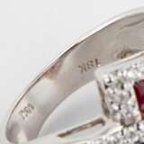 Bague en or avec rubis et diamants. Diamond 21th century - Foto 7