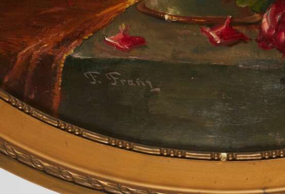 Nature morte Roses de T. Franz Сardboard At the turn of 19th -20th century - Foto 2