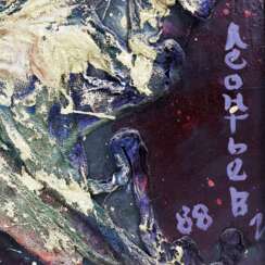 Abstract composition Galaxy from the Riga artist Igor Leontiev. 1988 