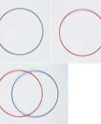 Kunstdrucke. Reiner Ruthenbeck. Blau-Roter Doppelring
