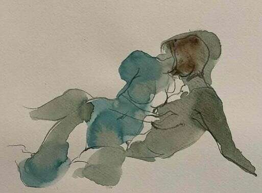 Serhiy Reznichenko Watercolor Nude Sketch 21st Century Paper 21th century - photo 2