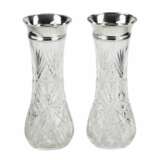 Paire de vases en cristal et garniture argent&eacute;e. Russie. Riga. 1908 -1920. Crystal 20th century - photo 2