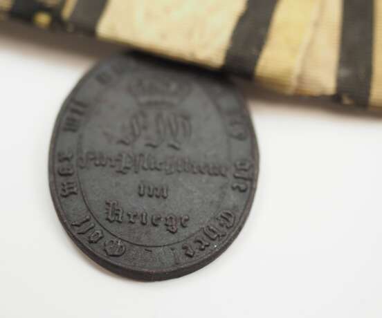 Kirchenstock Ostpreussen: Ordenschnalle eines Nicht-Kombattanten der Befreiungskriege mit dem Eisernen Kreuz für 1813 am weiß-schwarzen Bande. - photo 4