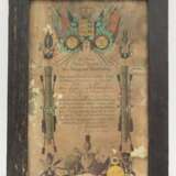 Württemberg: Kriegsdenkmünze (Feldzüge 1793-1815), für zwei Feldzüge, mit Urkunde für die Feldzüge 1814 und 1815. - photo 1