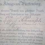 Württemberg: Kriegsdenkmünze (Feldzüge 1793-1815), für zwei Feldzüge, mit Urkunde für die Feldzüge 1814 und 1815. - photo 2