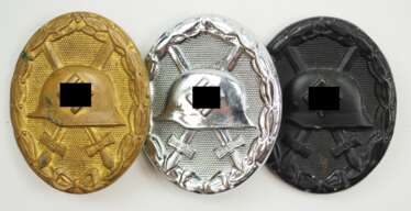 Verwundetenabzeichen, 1939, Gold, Silber und Schwarz.