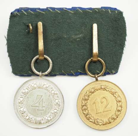 Ordenschnalle mit Wehrmacht Dienstauszeichnung für 12 und 4 Jahre. - photo 2