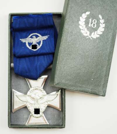 Polizei-Dienstauszeichnung, für 18 Jahre, im Etui. - photo 1