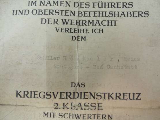 Nachlass eines Rottenführers der HJ und Schüler aus Stuttgart-Bad Cannstatt der als Luftwaffenhelfer diente. - photo 2