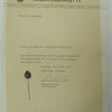 Finnland: Miniatur-Kreuz des Finnischen Jägerbund, mit Urkunde für den Beisitzer des Präsidiums. - photo 1