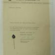 Finnland: Miniatur-Kreuz des Finnischen Jägerbund, mit Urkunde für den Beisitzer des Präsidiums. - Auction prices