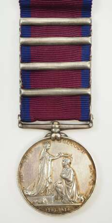 Großbritannien: Miliary General Service Medal (1847), mit 11 Gefechtsspangen für einen angehörigen der Kings German Legion (K.G.L.). - photo 4