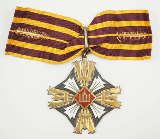 Litauen: Orden des Großfürsten Gediminas, 1. Modell (1927-1930), Komtur Kreuz. - photo 2