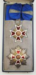 Rumänien: Orden der Krone von Rumänien, 2. Modell (1932-1947), Großkreuz Satz, im Etui.