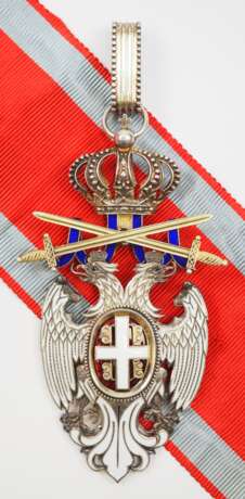Serbien: Orden des Weißen Adler, 2. Modell (1903-1941), 3. Klasse mit Schwertern. - фото 1