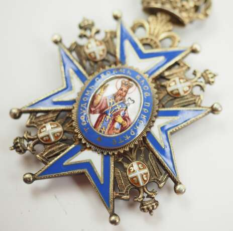 Serbien: St. Sava-Orden, 1. Modell, 1. Typ (1883-1903), Offizierskreuz. - photo 2