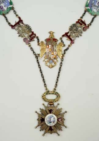 Spanien: Orden Isabella der Katholischen, 3. Modell (1875-1931), Kette für Fernando León y Castillo, Marqués de Muni. - photo 1
