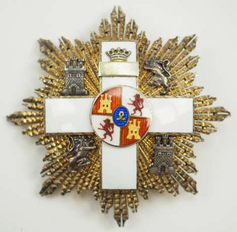Spanien: Militär-Verdienstorden, 10. Modell (1938-1975), weiße Abteilung, Bruststern. - photo 1