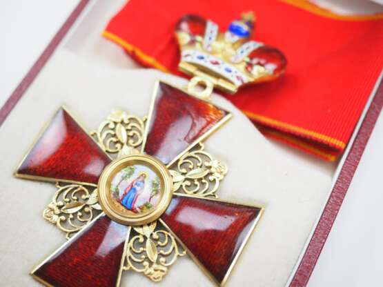 Russland: Orden der heiligen Anna, 2. Modell (1810-1917), 1. Klasse Kleinod mit Krone, im Etui. - photo 2