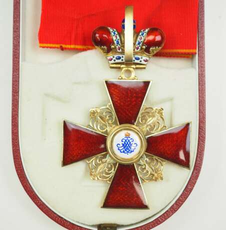 Russland: Orden der heiligen Anna, 2. Modell (1810-1917), 1. Klasse Kleinod mit Krone, im Etui. - photo 3