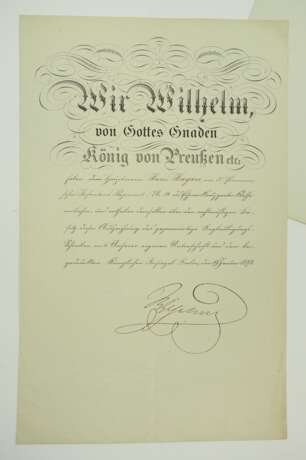 Preussen: Urkundennachlass eines Major des Westfälischen Füsilier-Regiment No 37 und Direktor der Kriegsschule zu Cassel. - photo 2
