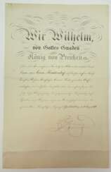 Preussen: Kronenorden, 2. Klasse Urkunde für einen Kammerherrn, Landrat und Rittmeister sowie Rittergutsbesitzers und Schwager von Fürst Otto von Bismarck.