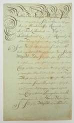 Preussen: Patent zum Second-Lieutenant im Regiment zu Fuß Franz Friedrich von Voss - 1794.