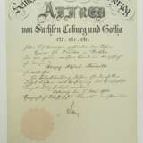 Sächsische Herzogtümer: Urkundennachlass des Porträt- und Kunstmalers, Lehrers für Kunst und Zeichenunterricht Eduard Fiedler. - photo 2