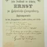 Sächsische Herzogtümer: Urkundennachlass des Porträt- und Kunstmalers, Lehrers für Kunst und Zeichenunterricht Eduard Fiedler. - photo 3