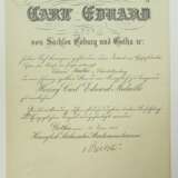 Sächsische Herzogtümer: Urkundennachlass des Porträt- und Kunstmalers, Lehrers für Kunst und Zeichenunterricht Eduard Fiedler. - photo 4