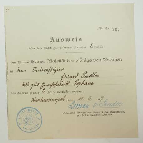 Sächsische Herzogtümer: Urkundennachlass des Porträt- und Kunstmalers, Lehrers für Kunst und Zeichenunterricht Eduard Fiedler. - photo 5