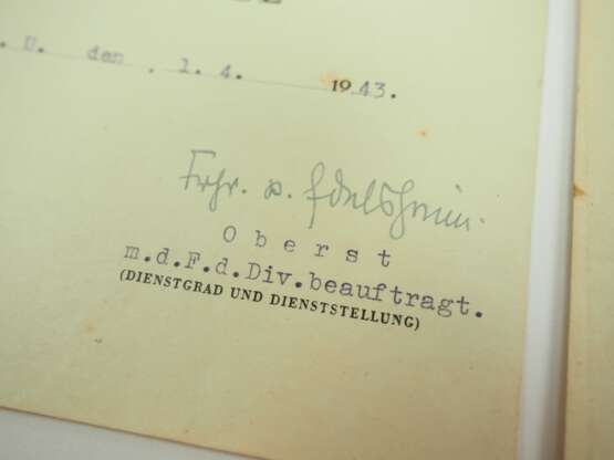 Urkundennachlass eines Obergefreiten der 4./ Panzer-Artillerie-Regiment 89. - photo 2