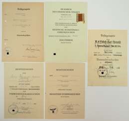 3. Reich: Urkunden Lot.