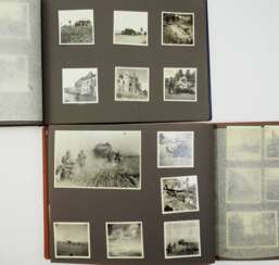 Luftwaffe: 2 Fotoalben eines Offiziers - West- und Ostfront.