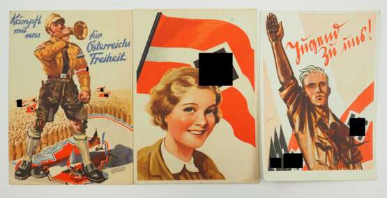 3. Reich: Propaganda Postkarte HJ und BDM - 3 Exemplare. - photo 1