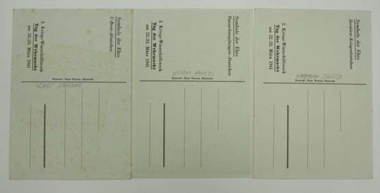 3. Reich: Propaganda Postkarte "Symbole der Ehre" - 3 Exemplare. - photo 2