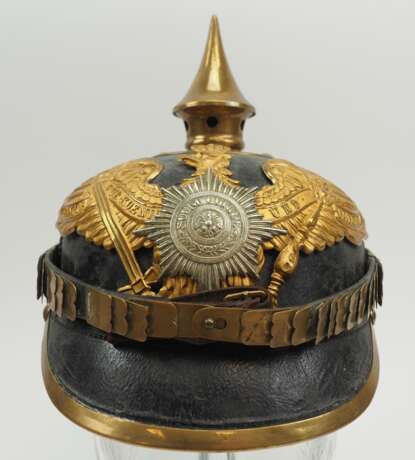 Preussen: Pickelhaube für Mannschaften der Preußischen Hauptkadettenanstalt. - Foto 2