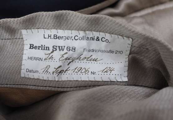 Kaiserliche Marine: Mantel für einen Leutnant zur See im 1. Seebataillon. - photo 7