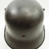 Wehrmacht: Stahlhelm M18 Kavallerie (Ohrenfrei) - Doppelemblem. - Foto 5