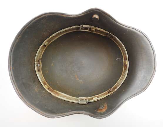 Wehrmacht: Stahlhelm M18 Kavallerie (Ohrenfrei) - Doppelemblem. - Foto 6