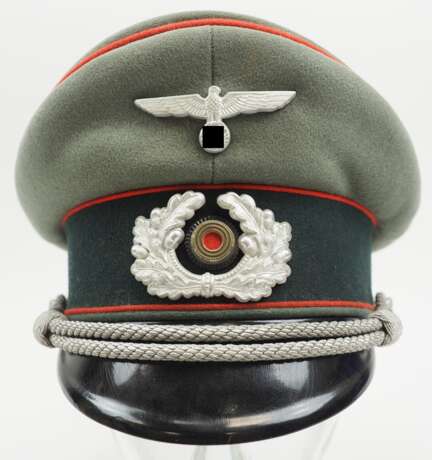 Wehrmacht: Schirmmütze eines Leutnants der Reserve der Artillerie Beobachtungs-Abteilung 6. - фото 2