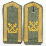 Kriegsmarine: Paar Schulterklappen für einen Maat der Küstenartillerie. - photo 1