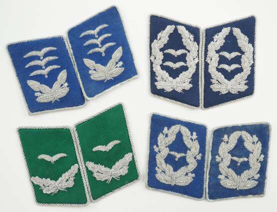 Luftwaffe: Kragenspiegel für Offiziere - 4 Paare. - photo 1