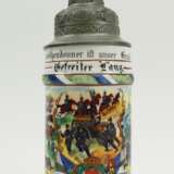 Bayern: Reservistenkrug eines Gefreiten der 5. Batt. Königlich Bayerisches 11. Feldartillerie-Regiment - Würzburg 1905/07 - Kaiser-Schießpreis 1906. - Foto 1