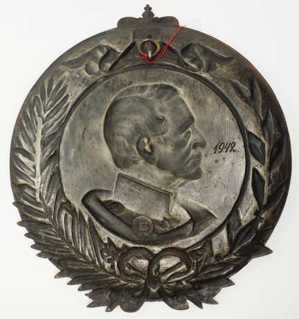 Preussen: Generalfeldmarschall Helmuth von Moltke - Eisenguss Wandteller. - photo 2