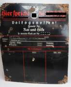 Aperçu. Emailleschild &amp;quot;Hier spricht die NSDAP&amp;quot;.