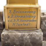 SA: Tischdekoration zur Erinnerung an die Vermählung v. d. SA Kameraden Niederlustadt. - photo 2