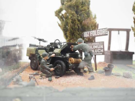 USA: Modellbau Szene 2. Weltkrieg mit Panzer / Jeep. - photo 2