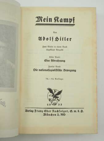 Hitler, Adolf: Mein Kampf. - Foto 2