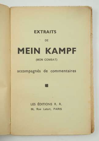 Hitler, Adolf: Mein Kampf - deutsche und französische Ausgabe. - photo 3